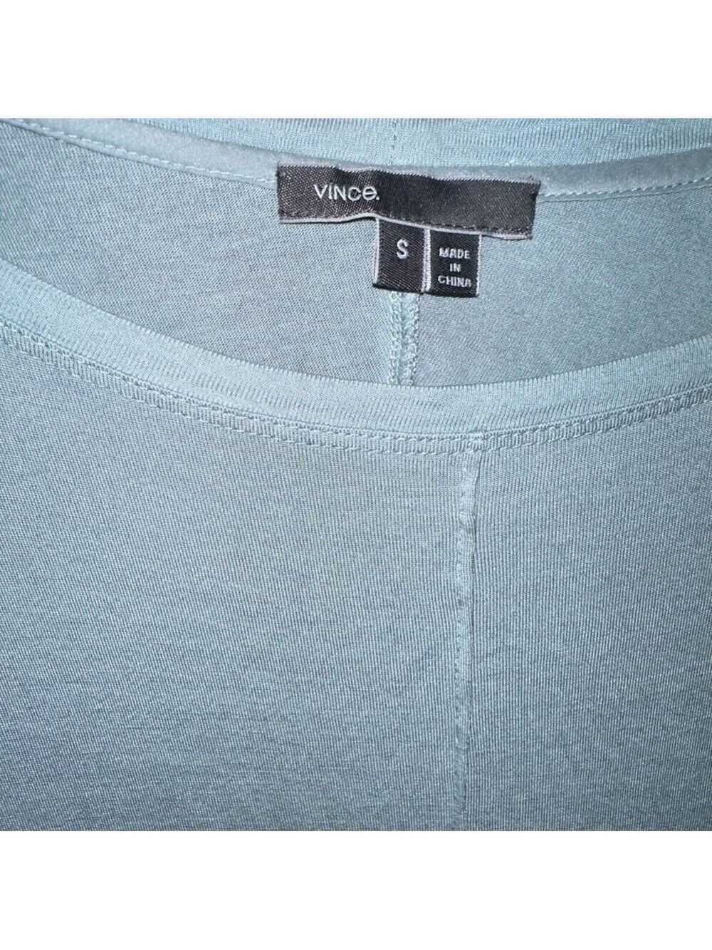 Vince 3/4 Sleeve Crew Neck Tshirt in Blue - Picture 7 of 8